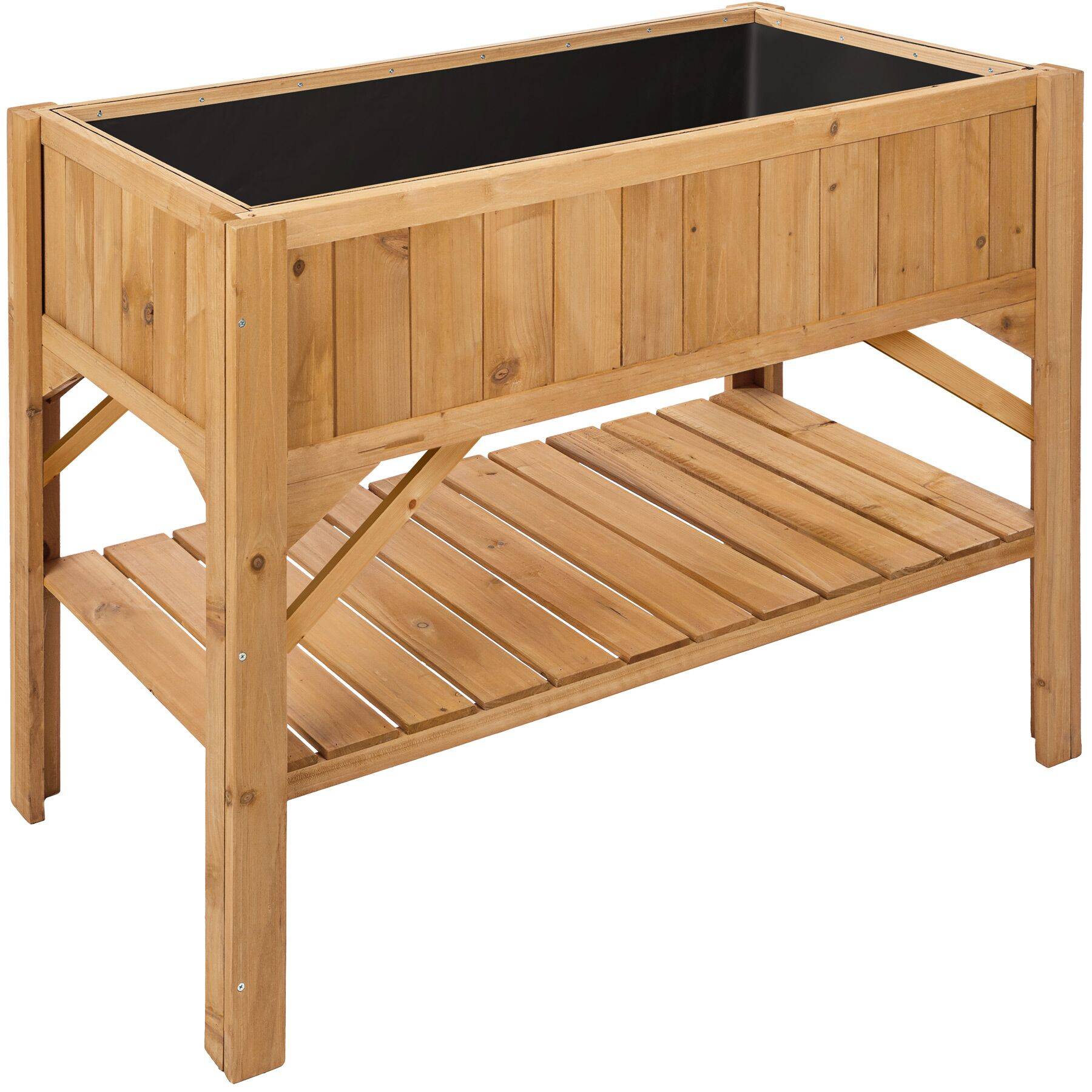 Raised bed with shelf - 119 x 57 x 90cm