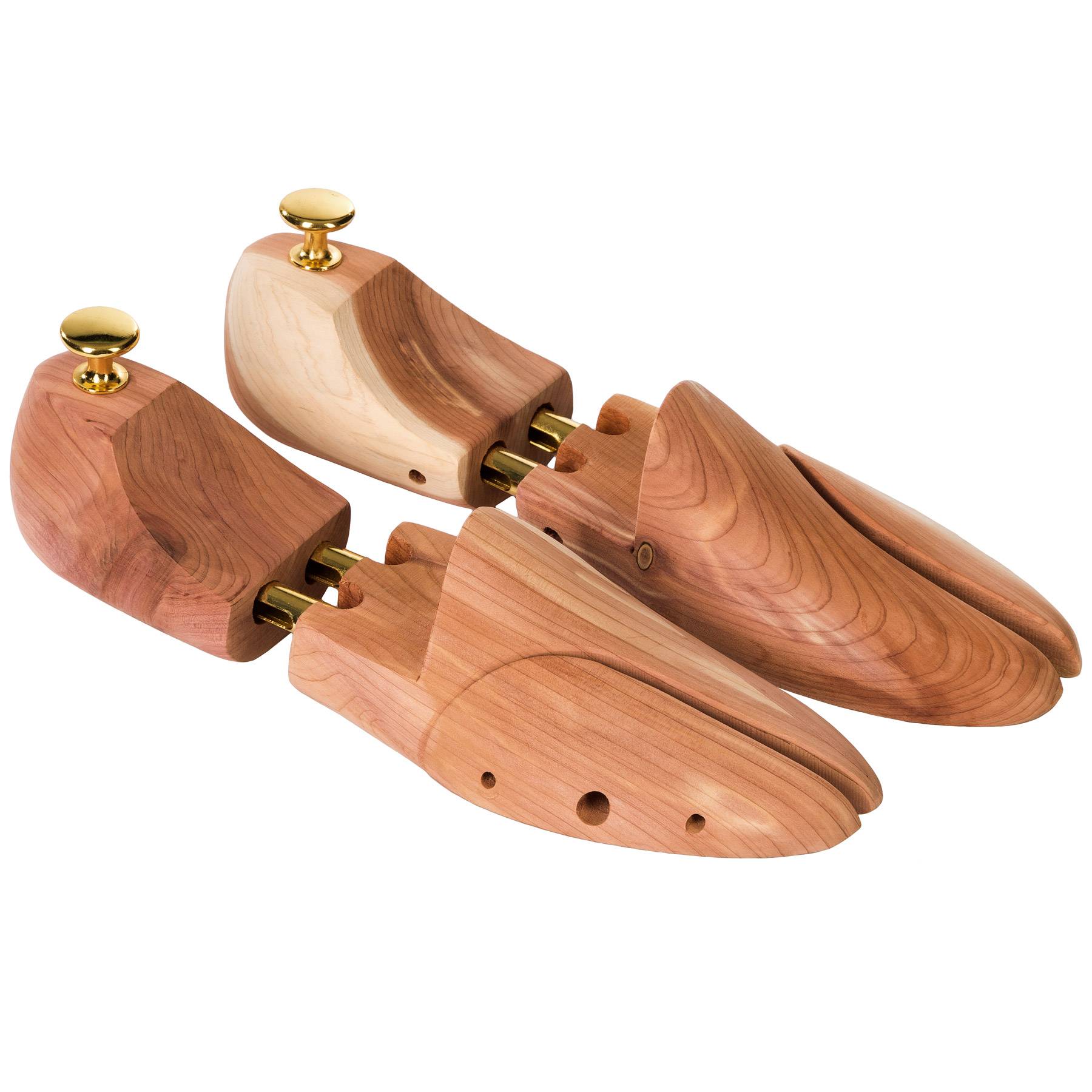 Shoe Stretcher - 1 Pair, cedar wood & brass, absorbs moisture, for women & men