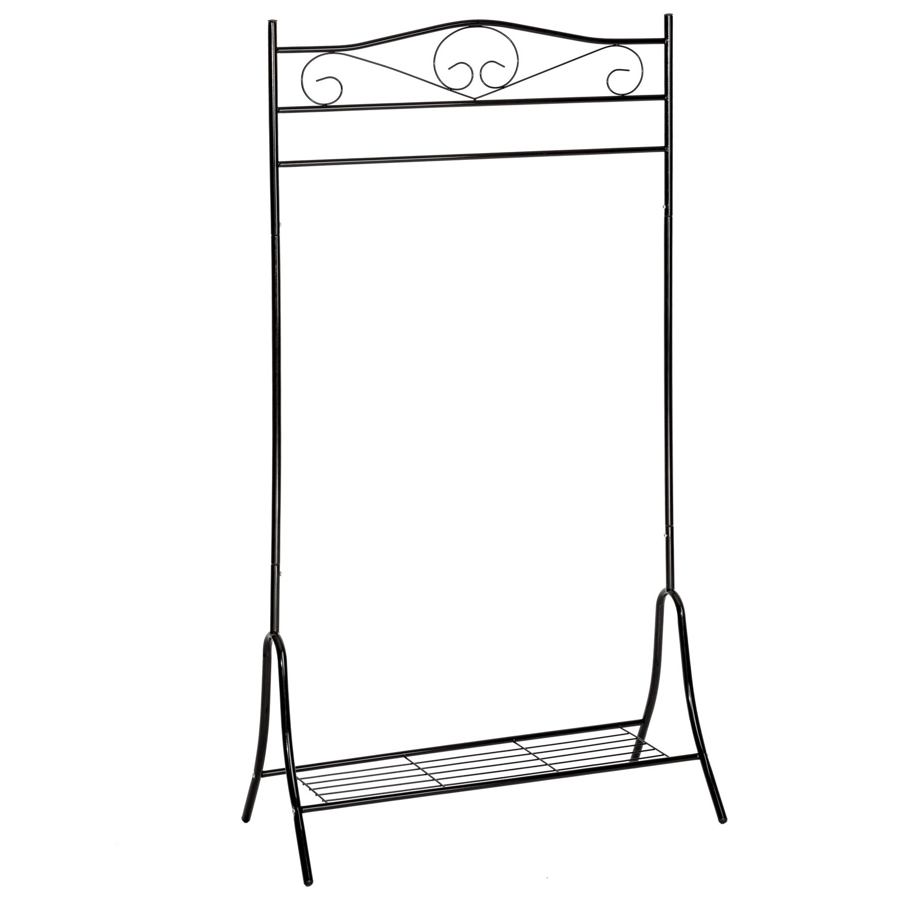 Buy Clothes Rail antique look with storage shelf 90 x 44 x 173 cm online cheap tectake