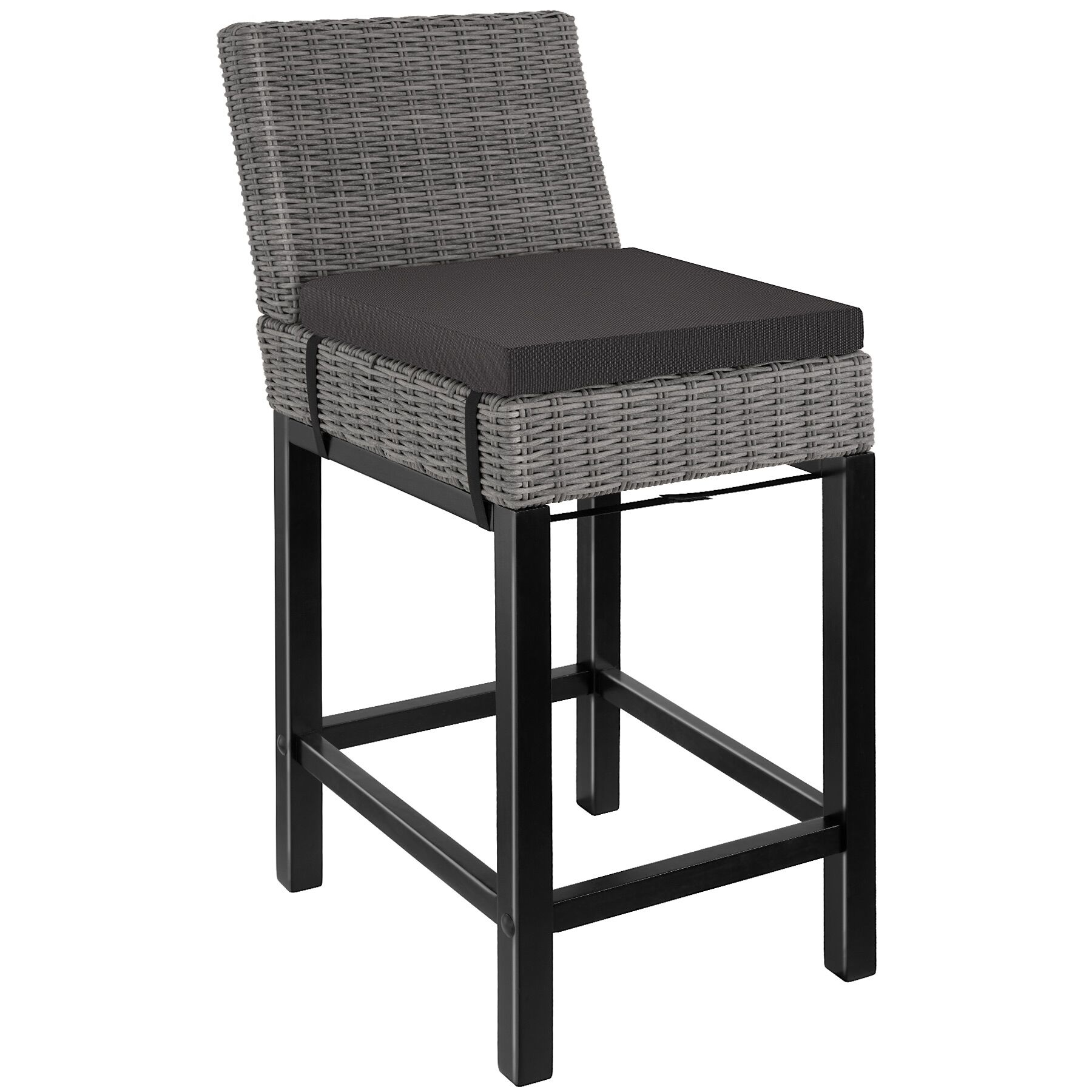 Bar Stool Latina - polyrattan with aluminium frame, weather and UV-resistant