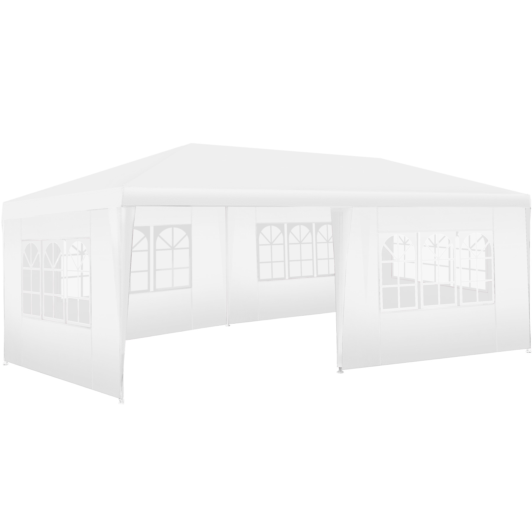 Gazebo Novara with 5 side panels, water-resistant, 6x3m