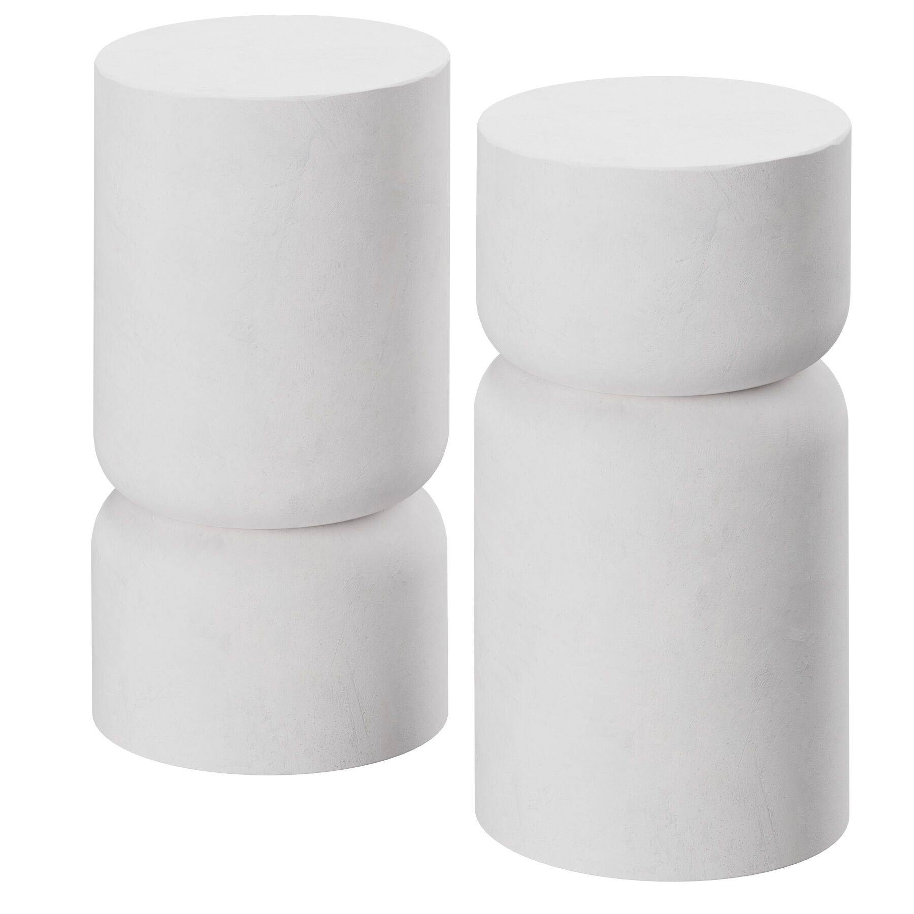 Bedside Nightstand Amine Set of 2 - weatherproof side tables, 15 kg capacity