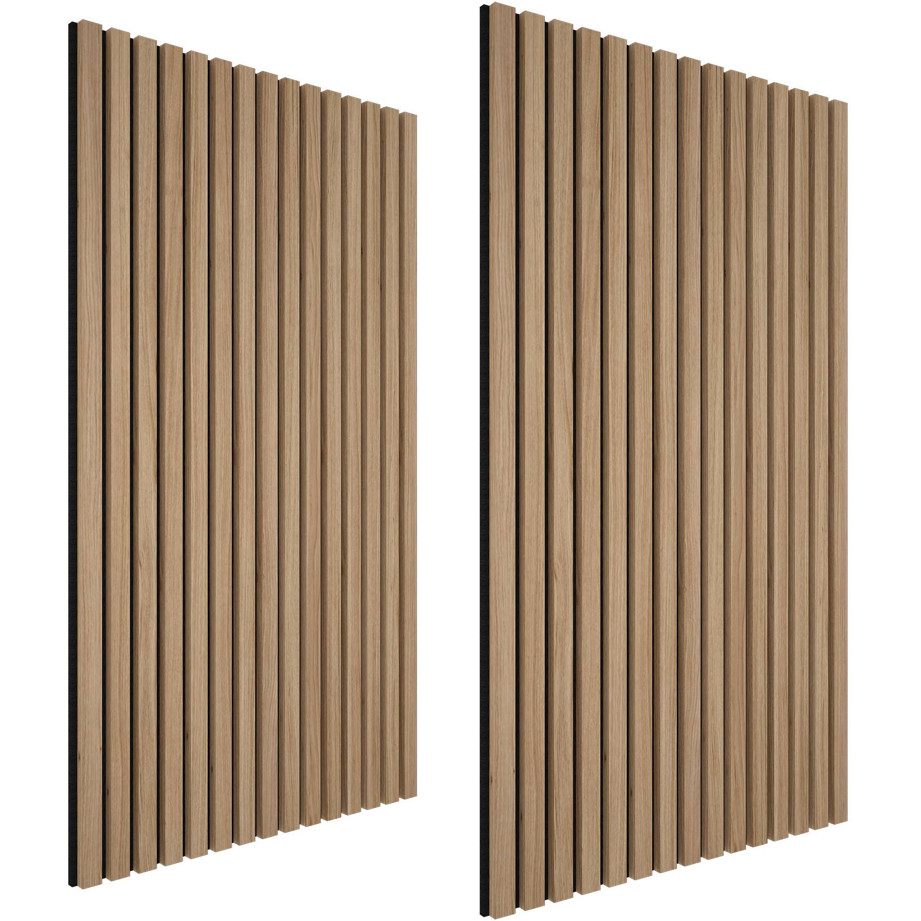 Acoustic Wall Panels with Wood Veneer Slats, Thick Felt and Easy to Install