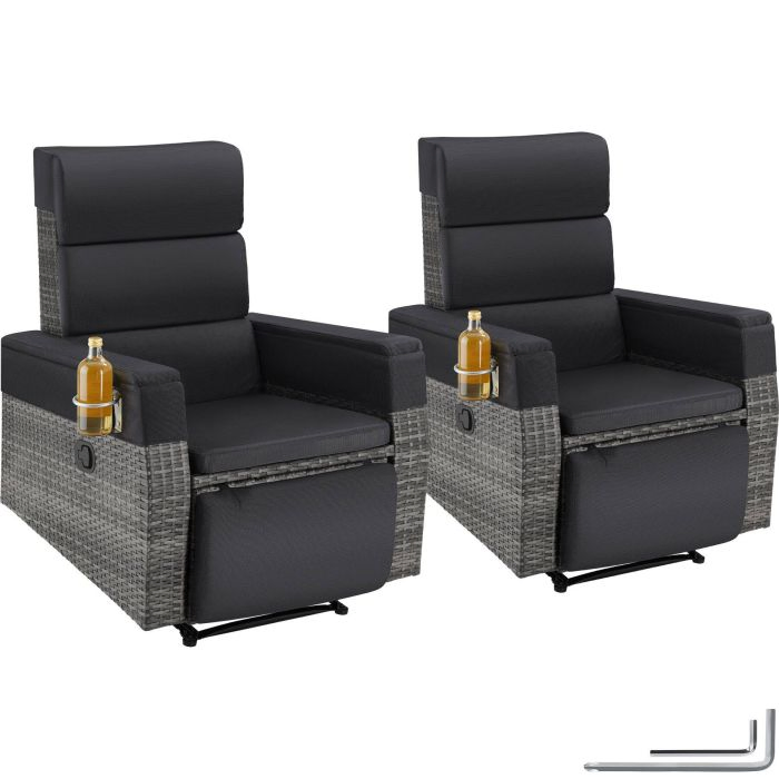 aluminum rattan armchair Pacentro