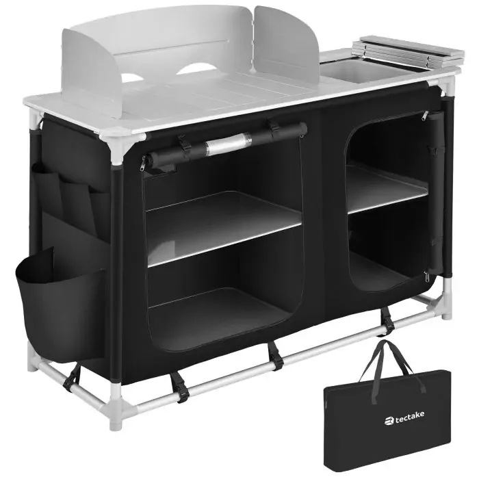 Camping Kitchen with 4 Compartments