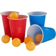 Table Beer Pong Tectake Beer Ball Blitz – 100 Goelets 6 Balles – Soirée Étudiante Ensemble 100 Gobelets