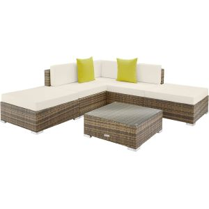 Paris Rattan Lounge Set with Aluminum Frame