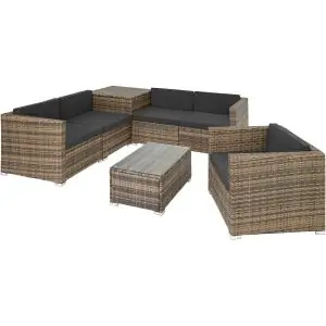 Garden Furniture Set Pisa - modular sofa, armchair, coffee table, cushion storage box