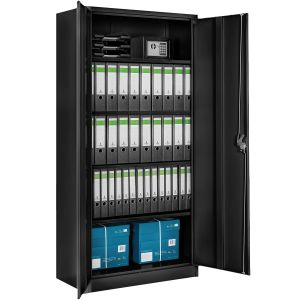 Filing Cabinet Blain - 5 height-adjustable shelves, lockable doors