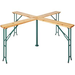 Folding Table Quattro - includes parasol holder, 241 x 241 x 103 cm