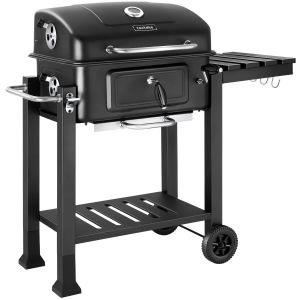 Charcoal Grill Florian with 2 Wheels, Adjustable Charcoal Tray