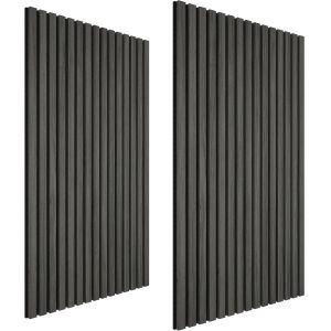Acoustic Wall Panels with Wood Veneer Slats, Thick Felt and Easy to Install
