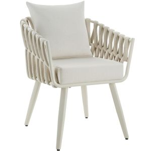 Lugano chair in rope design with aluminum frame