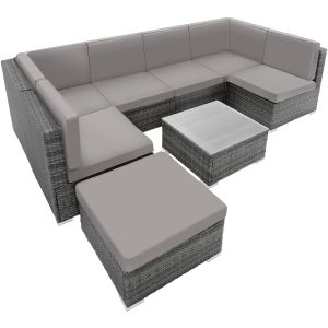 Garden Furniture Venice - set for 6 to 7 people, outdoor sofas, table and stool
