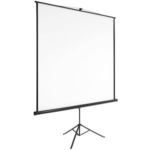 Projector Screen - extendable, with sturdy, foldable tripod, for HD and 3D