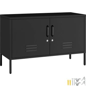 Baker sideboard, magnetic closure, adjustable shelf