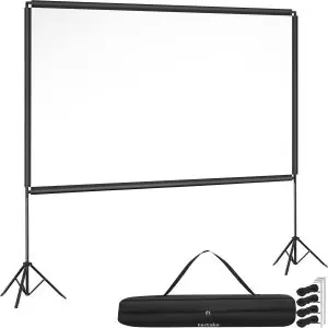 Cinema Projector Screen with Folding Tripods, 16:9, 4K, HD