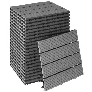 Composite Decking Tegulas - click system, wood look, outdoor safe