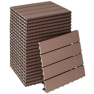 Composite Decking Tegulas - click system, wood look, outdoor safe