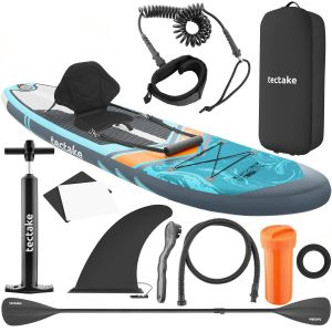 2-in-1 Inflatable SUP and Kayak, with Paddle, Pump and Backpack