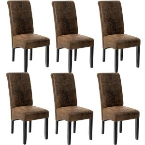 Dining Chair - ergonomic seat shape, high backrest, padded, faux leather