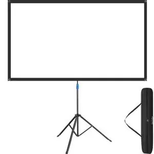 Cinema Projector Screen with Foldable Tripod, 16:9, 4K, HD