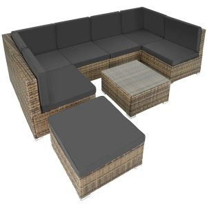 Garden Furniture Venice - set for 6 to 7 people, outdoor sofas, table and stool