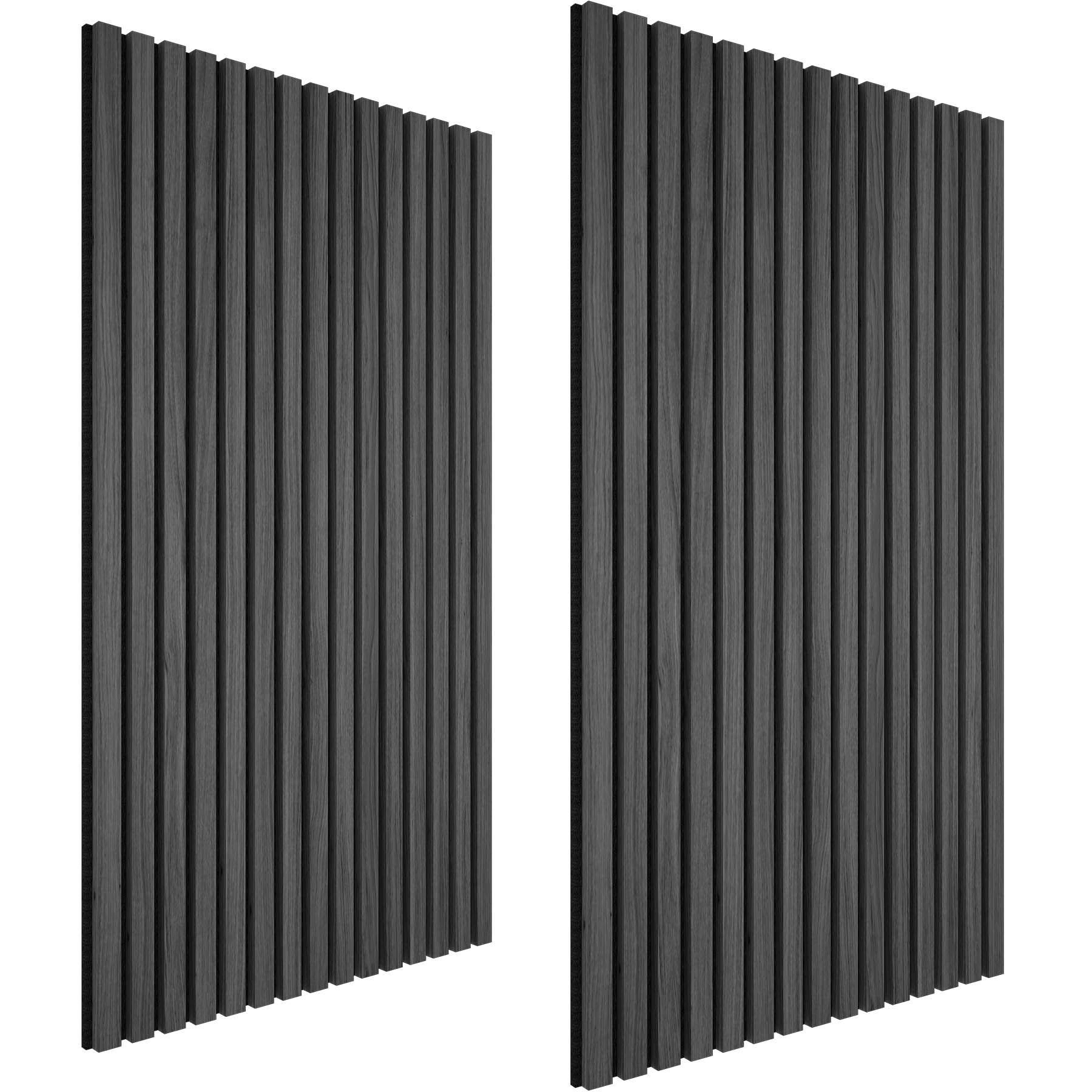 Acoustic Wall Panels with Wood Veneer Slats, Thick Felt and Easy to Install
