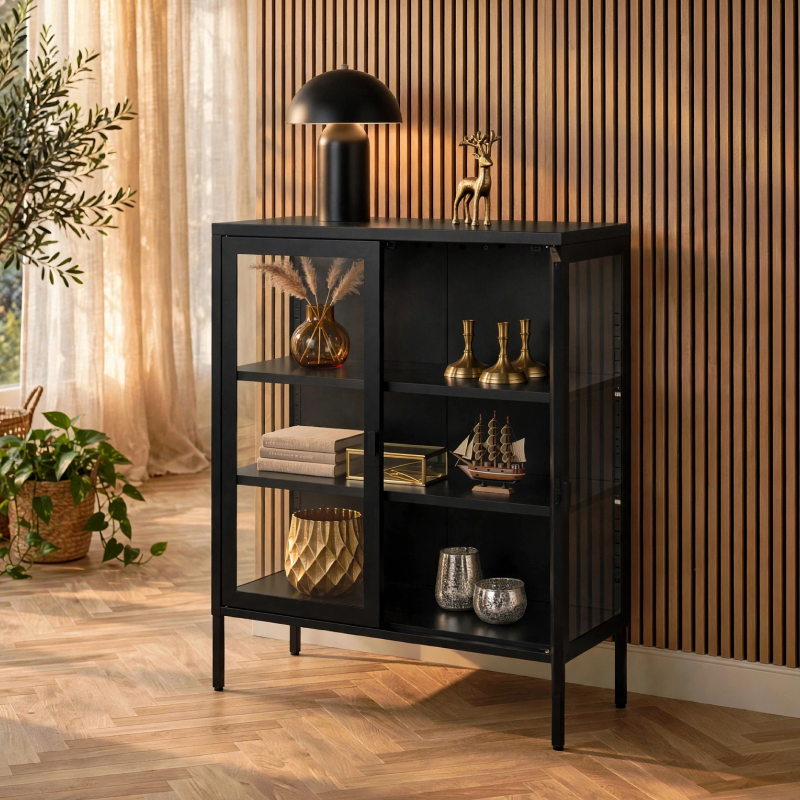 metal glass display cabinet Baker