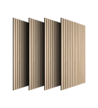 Cut-out image of wood-effect acoustic panels